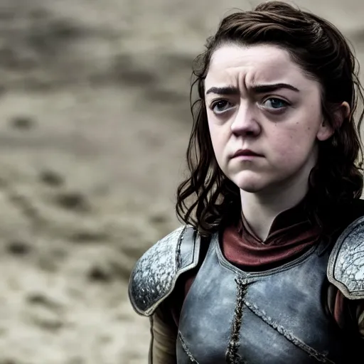 Image similar to muscular maisie williams as arya stark showing her abs, glisten, high resolution, hard light, cnn, afp, reuters