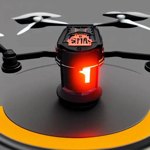 Image similar to futuristic firefighter drone, highly detailed, sigma 85mm