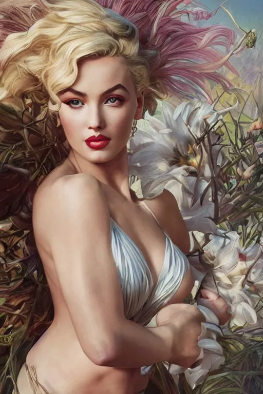 Prompt: ultra realistic illustration, a stunningly beautiful greek goddess of chaos played by marilyn monroe and dove cameron and margot robbie and taylor swift and megan fox, intricate, elegant, highly detailed, digital painting, artstation, concept art, smooth, sharp focus, illustration, art by artgerm and greg rutkowski and alphonse mucha