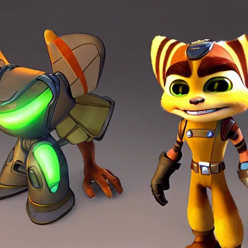 Image similar to ratchet and clank designed by proud family animator bruce w. smith