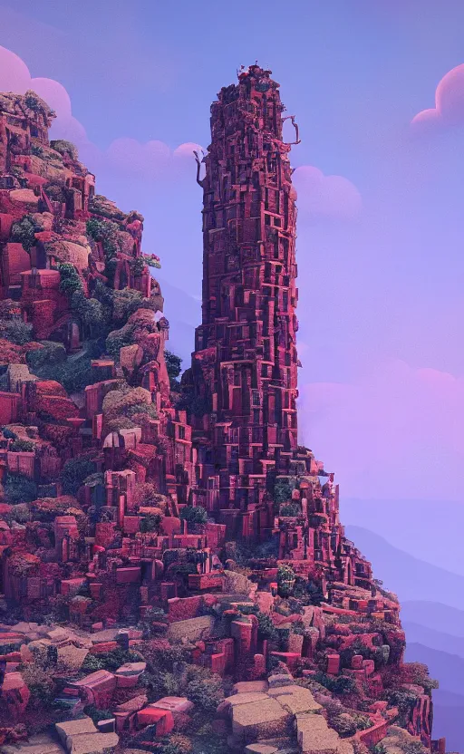 Prompt: a brick wizard tower on a hill, magical, mystical. intricate artwork by Tooth Wu and wlop and beeple. octane render, hyper realism, 8k