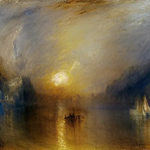 Image similar to an artwork by william turner