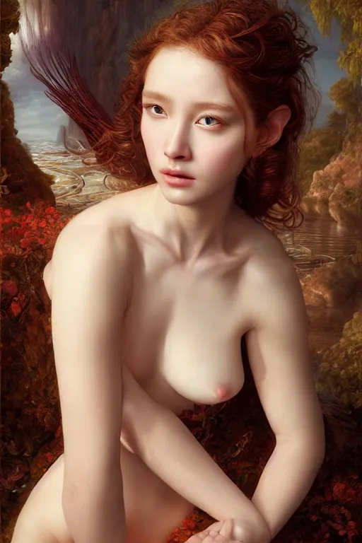 Image similar to a masterpiece ultrarealistic ultradetailed portrait of a very beautiful nympheeeeeeeeeeeeeeeee, baroque renaissance. medium shot, intricate, elegant, by stanley artgerm lau, wlop, rossdraws, james jean, andrei riabovitchev, marc simonetti, light by julie bell, porcelain skin. global illumination. vfx