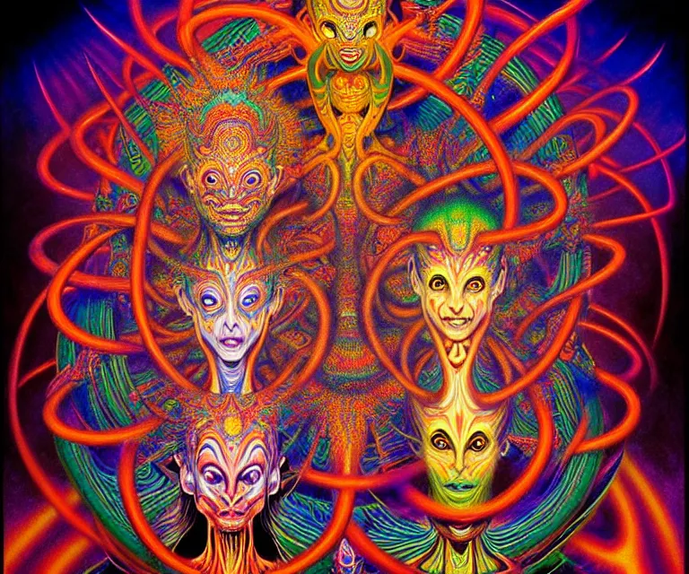 realistic detailed image of psychedelic dmt jesters | Stable Diffusion ...