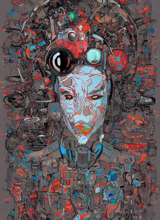 Image similar to cyborg by James Jean