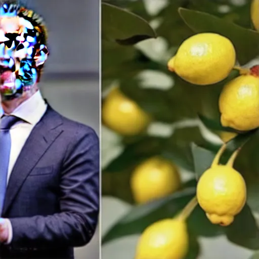 Image similar to Mark Zuckerberg is a lemon, Mark Zuckerberg lemon hybrid