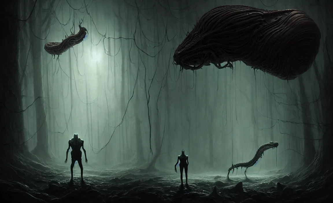 Image similar to epic professional digital art of hungry giant alien slug, eerie atmospheric lighting, painted, detailed, intricate, dynamic lighting, foreboding, by leesha hannigan, wayne haag, reyna rochin, ignacio fernandez rios, mark ryden, iris van herpen, hdr, 8 k, epic, stunning, gorgeous, much wow, cinematic, masterpiece