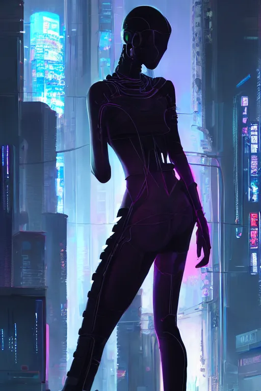 Image similar to portrait futuristic slim figure cyberpunk young female Crusader, in futuristic low key lighting stormy tokyo rooftop cyberpunk night, ssci-fi, fantasy, intricate, very very beautiful, elegant, neon light, highly detailed, digital painting, artstation, concept art, soft light, hdri, smooth, sharp focus, illustration, art by tian zi and craig mullins and WLOP and alphonse mucha