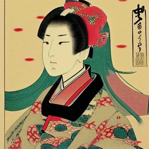 Prompt: hatsune miku ukiyo - e