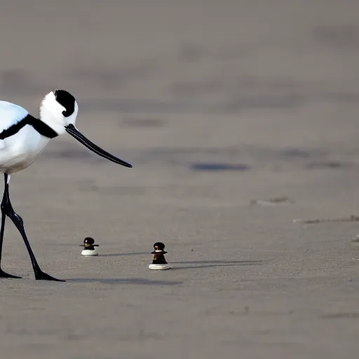 Image similar to pied avocet playing chess