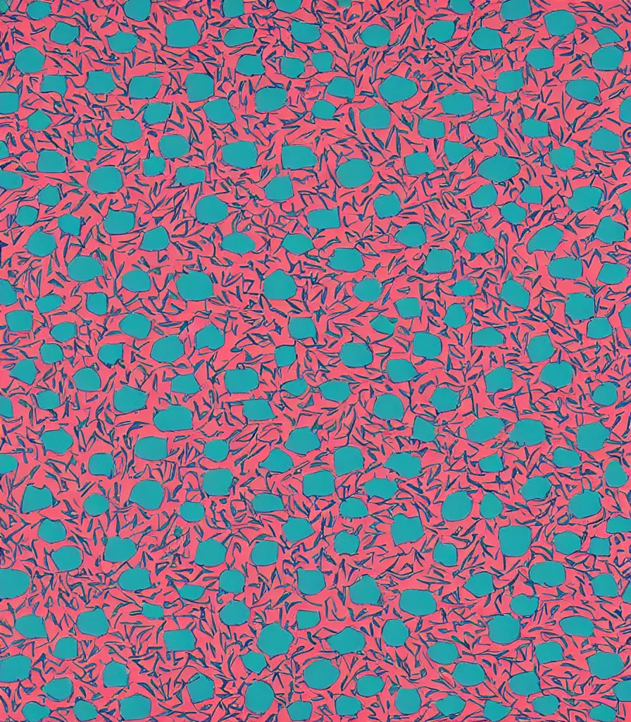 Image similar to a beautiful, symmetric pattern by andy warhol