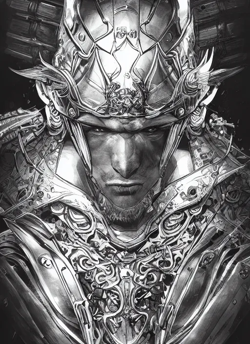 Image similar to close up illustration of the helm of domination, powerful, domineering, stoic, masterful, intense, ultrafine hyperdetailed illustration by kim jung gi, irakli nadar, intricate linework, sharp focus, octopath traveler, yoji shinkawa, highly rendered, detailed, concept art