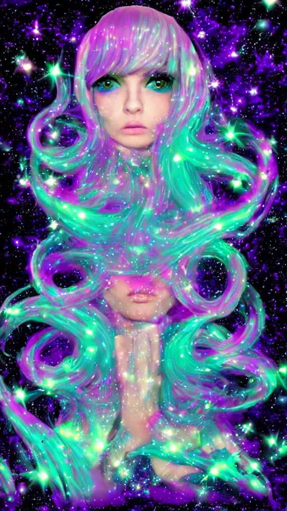 Image similar to popworld 3 d y 2 k the cosmos and sparkles, seapunk