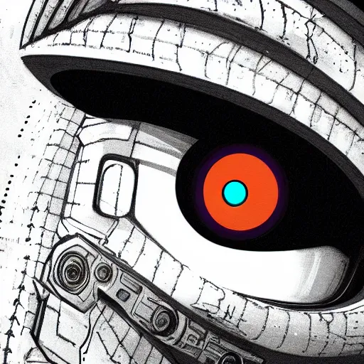 Prompt: the cybernetic eye, cyberpunk style, futuristic, detailed, trending on artstation