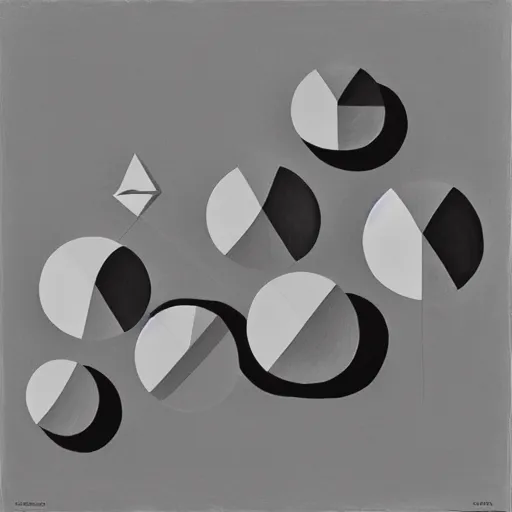 Image similar to geometric still life, Gertrude Abercrombie, highly detailed, black and white, masterpiece, trending on ArtStation, ultra realistic