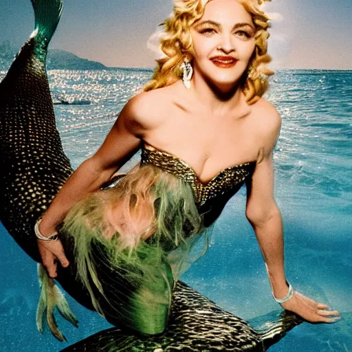 Image similar to madonna as a mermaid