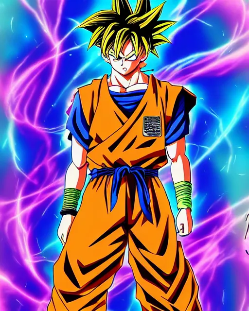 Image similar to juice wrld legends never die in the style of dragon ball z digital painting anime art