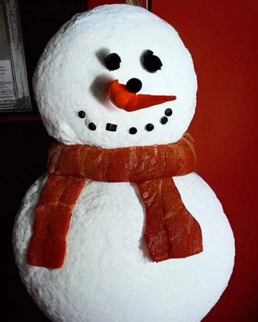 Prompt: snowman made of meat!!!!!!!!!!!!!!!!!!!!!!!!!!!!!