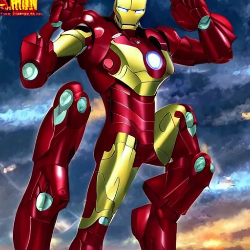 Image similar to Iron man as an anime girl