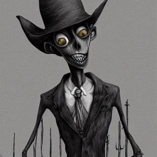 Image similar to michael karcz grunge drawing of lil nas x. , in the style of corpse bride, loony toons style, horror themed, detailed, elegant, intricate, trending on artstation, 4k