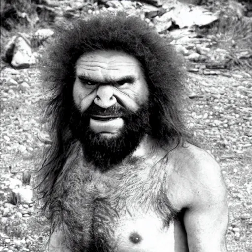 Image similar to photo of alien caveman