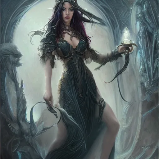 Image similar to Female sorceress by Livia Prima,fantasy,beautiful,pretty,masterpiece,stunning,high quality,full body,one subject,detailed