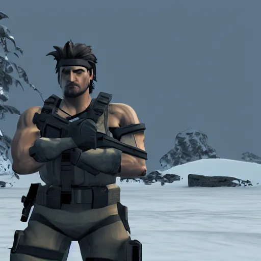 Image similar to solid snake profile pic unreal engine