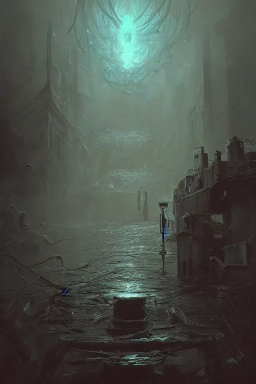 Image similar to lovecraftian, extremely detailed digital art, in the style of greg rutkowski, trending on artstation, 8 k