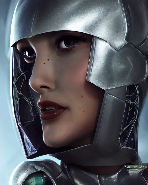 Image similar to portrait of an android, beautiful girl, hexagonal armor, mantis shape, alien research complex, cinematic, detailed, sharp focus, high quality, 4 k, high detail, trending on artstation