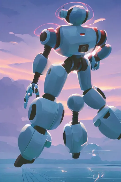 Image similar to metabots medabots medarotto medarot robot minimalist comics, behance hd by jesper ejsing, by rhads, makoto shinkai and lois van baarle, ilya kuvshinov, rossdraws global illumination ray tracing hdr radiating a glowing aura