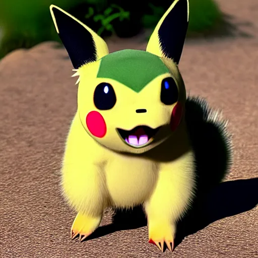 Prompt: Save the real-life Pokemon from climate change! Put a fee on carbon<description>Scary pokemon baring his teeth and growling</description>