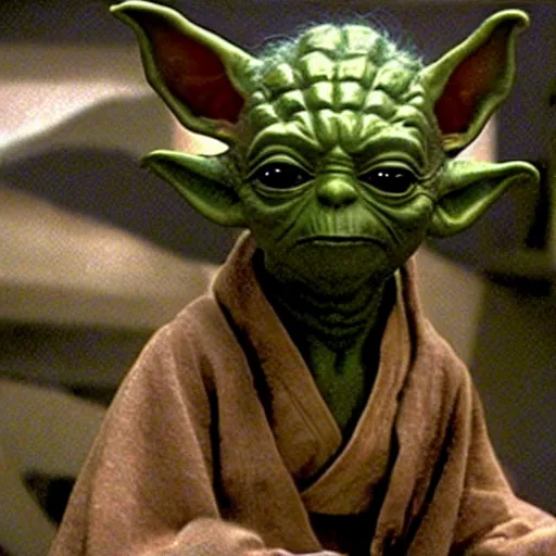 Prompt: a still a yoda jar - jar binks chimera in the film star wars the empire strikes back