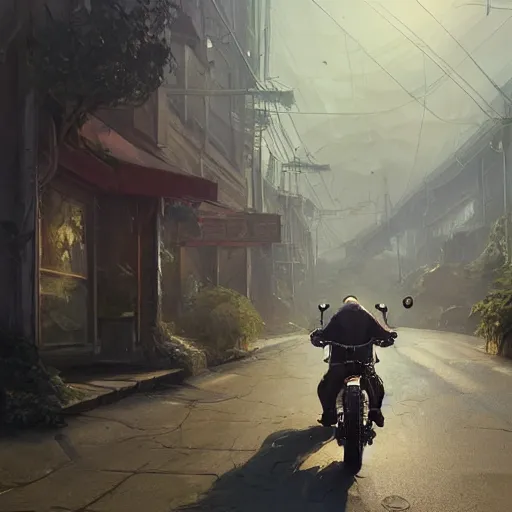 Image similar to highly detailed portrait of a biker rabbit in gta v, stephen bliss, unreal engine, fantasy art by greg rutkowski, loish, rhads, ferdinand knab, makoto shinkai and lois van baarle, ilya kuvshinov, rossdraws, tom bagshaw, global illumination, radiant light, detailed and intricate environment