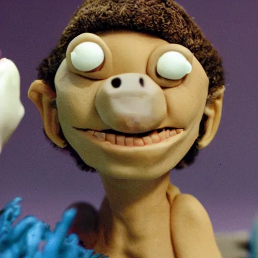 Prompt: Sloth from The Goonies claymation