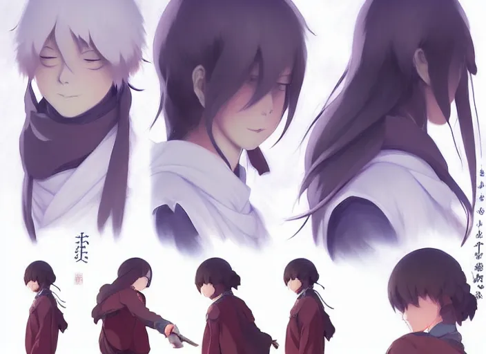 Image similar to character study of a nightingale bird, character sheet, manga, pinterest finely detailed perfect art, gapmoe yandere grimdark, trending on pixiv fanbox, painted by greg rutkowski makoto shinkai takashi takeuchi studio ghibli