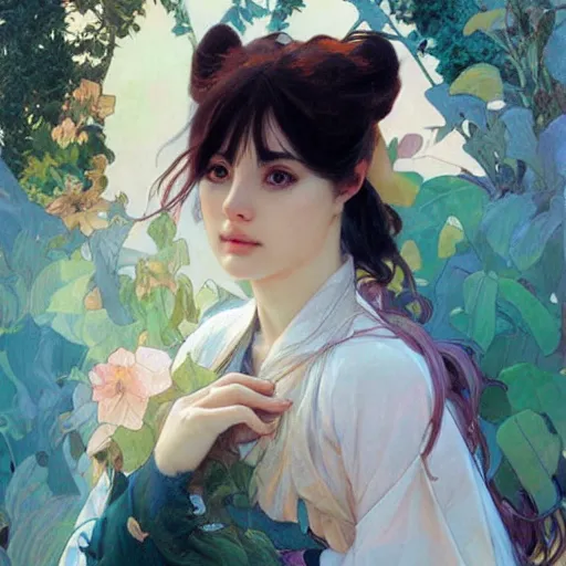 Image similar to portrait of a calico cat, calico cat, animal, cat masterpiece, sakimichan, Ross Tran, Alphonse Mucha