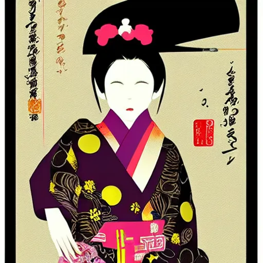 Image similar to japanese digital illustration poster, pinterest,