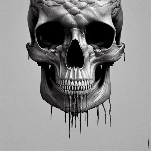 Image similar to portrait of a space pirate skull. intricate abstract. intricate artwork. nightmare fuel. terrifying. by Tooth Wu, wlop, beeple, dan mumford. octane render, trending on artstation, greg rutkowski very coherent symmetrical artwork. cinematic, hyper realism, high detail, octane render, 8k, iridescent accents, black and white