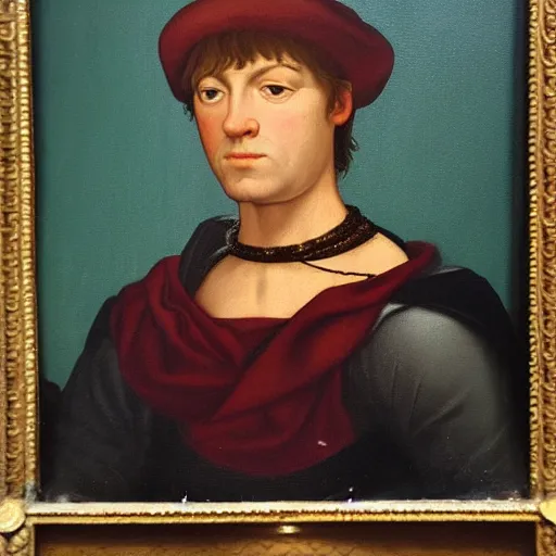 Prompt: a renaissance style portrait painting of rex