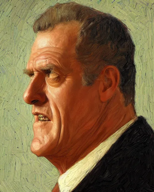 Image similar to portrait, james arness by Jean-Leon Gerome and Richard Schmid and chuck close