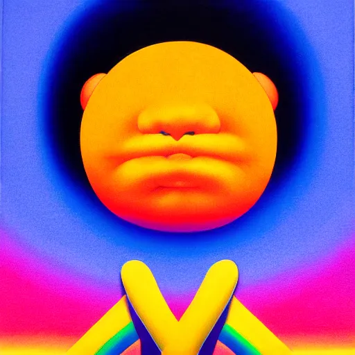 Image similar to logo by shusei nagaoka, kaws, david rudnick, airbrush on canvas, pastell colours, cell shaded, 8 k