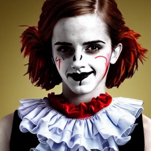 Prompt: emma watson as a clown