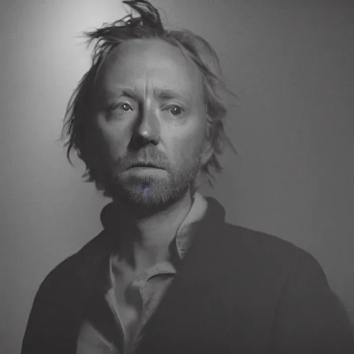 Prompt: Thomas Edward Yorke is an English musician, a photo by John E. Berninger, ultrafine detail, chiaroscuro, private press, associated press photo, angelic photograph, masterpiece