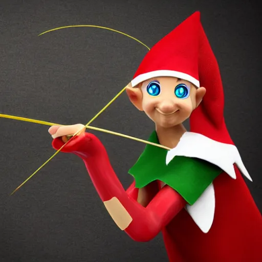 Prompt: photorealistic elf shooting an arrow