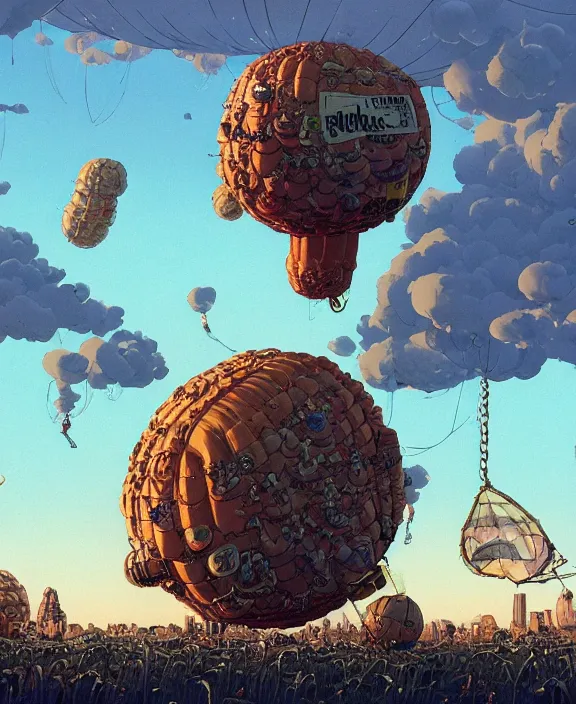 Image similar to inflated tower made from obese spider mollusks, in the style of a puffy spaceship, skeletons, partly cloudy, spooky, dramatic lighting, by geof darrow, bill sienkiewicz, dan mumford, yusuke murata, makoto shinkai, ross tran, cinematic, unreal engine, cel shaded, featured on artstation, pixiv