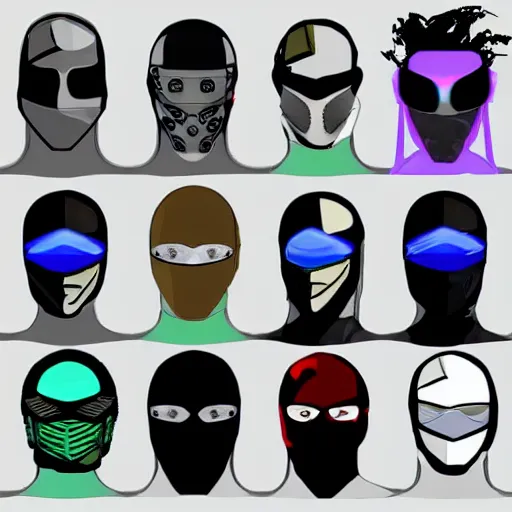 Image similar to cyberpunk balaclava designs