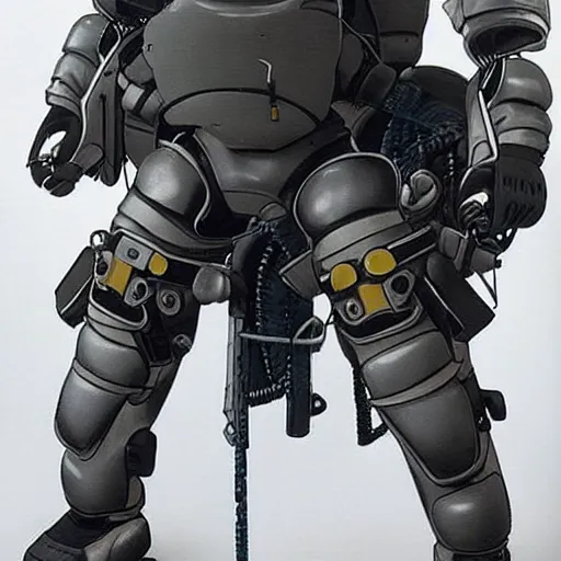 Image similar to a futuristic swat exosuit