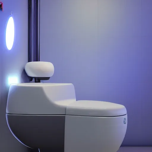 Image similar to a gaming toilet with rgb and rtx inside, raytracing, ue 5, photorealistic