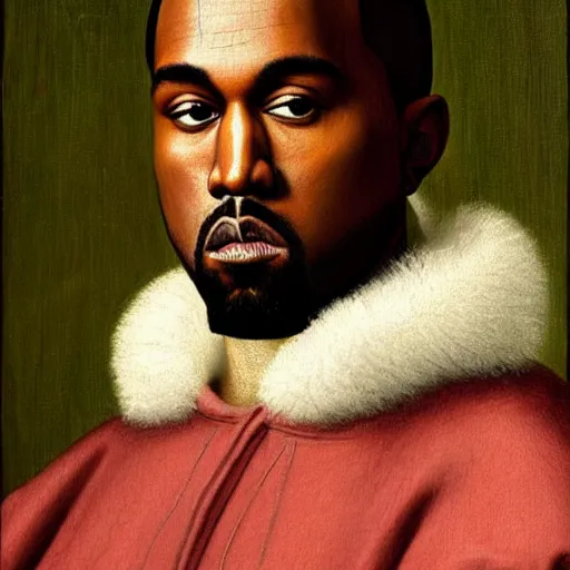 Image similar to A Renaissance portrait painting of Kanye West