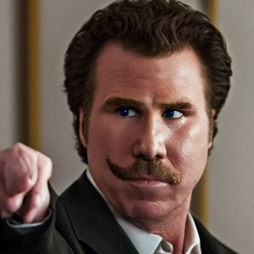 Image similar to close - up of will ferrell as a mafia boss in a movie directed by martin scorsese, movie still frame, promotional image, imax 7 0 mm footage